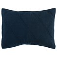 thumbnail image 1 of Hara 26 Inch Hand Quilted Standard Pillow Sham, Polyester Fill, Dark Blue, 1 of 3