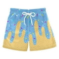 thumbnail image 3 of Ice Cream Boy Baseball Shorts Waffle Or Cone Quick Dry Shorts Kids Ice Cream Drip Track Short Pants J 120, 3 of 4