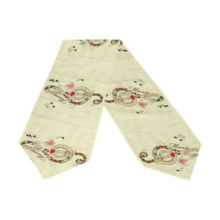 

POPCreation Music Note Table Runner 13x70 Inches Mutilcolor Table Top Decoration