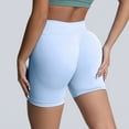 thumbnail image 2 of Ovticza Women Workout Impact Shorts 3.6"/ 4.5"/ 6" Scrunch Butt Lifting Gym Seamless Booty Biker Shorts Sky Blue XL, 2 of 5