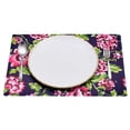thumbnail image 4 of Cork Placemats Set of 24 for Dining Table, Table Placemats - Navy Blue Floral - Home Decor, 4 of 7