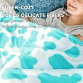 thumbnail image 5 of Fleece Bed Blanket Twin Size Cyan Blue Soft Couch Blanket Teal Lightweight Fuzzy Throw Blanket Light Turquoise Blue Decor for Bedroom Livingroom, 5 of 6