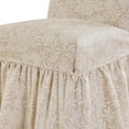 thumbnail image 2 of SureFit Essential Twill Dining Chair Slipcover, Cotton Printed Dining Chair Cover with Ruffled Skirt, Neutral Floral, 2 of 5