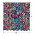 thumbnail image 5 of Boho Floral Shower Curtain 72x72 Inches - Tropical Leaves, Vintage Botanical Print, Waterproof Fabric for Chic Bathroom Decor, Modern Farmhouse & Bohemian Style, 5 of 5