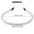 thumbnail image 2 of Unique Bargains 1 Pc Beaded Hair Hoop Headband Hairband for Women White 0.43 Inch Wide, 2 of 7