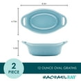 thumbnail image 2 of Rachael Ray Ceramics Oval Au Gratin Set, 2-Piece, Agave Blue, 2 of 7