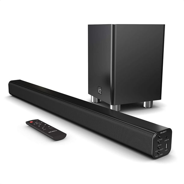 Majority K2 Bluetooth Sound Bar with Wireless Subwoofer, Home Audio for TVs/Smart TVs, Monitor, Flat Screen, for Gaming and Home Theater with RCA, HDMI ARC, Optical and USB Connection - Walmart.com
