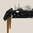 thumbnail image 5 of Space Galaxy Table Cloths for Parties Dinning Room Kitchen Farmhouse Wedding Birthday Decoration Reusable Washable Waterproof Black Tablecloth, Rectangle 60"X84", 5 of 5