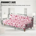 thumbnail image 2 of SCRAWLGOD Cow Print Pink White Futon Cover Armless Sofa Covers Sofa Bed Covers Stretch Futon Couch Cover Sofa Slipcover Furniture Protector Thick Soft Stay in Place, 2 of 7
