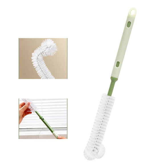 VKQNRGS 1Pc Retractable Bendable Cleaning Brush,Plastic Long Handle Gap Brush,Flexible Bendable Crevice Cleaning Brush,Reusable Narrow Gap Cleaner for Bottle Pipe Drain Narrow Spaces,13.38 Inch