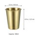 thumbnail image 2 of Xiao Hua Juego de 4 vasos de cerveza de acero inoxidable para vino, café, té y bebidas frías, vaso de agua fría de una sola capa para acampar al aire libre, dorado, 500 ml, 2 of 5