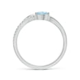 thumbnail image 2 of Angara Natural 0.3 Ct. Aquamarine with Diamond Fashion Ring in 14K White Gold for Women (Ring Size: 3.5), 2 of 10