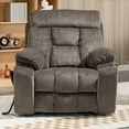 thumbnail image 3 of SYNGAR Power Lift Recliner Chair for the Elderly, Oversized Recliner with Massage and Heat, 2 Hidden Cup Holders, Side Pockets, 26" Width of Seat, Dual Motor, Reclining Chair, Dark Brown, 3 of 7