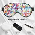 thumbnail image 2 of Rocae Colorful Watercolor Dots for Mask for Women Men, Luxury Eye Cover Eye Shade with Adjustable Strap for Travel, Nap, Meditation, 2 of 7