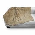 thumbnail image 3 of Human Anatomy Soft Flannel Fleece Blanket, Medieval Vitruvian Man Crosshatching Famous Italian Painting Renaissance Body Art, Cozy Plush for Indoor and Outdoor Use, 70" x 90", Sepia, by Ambesonne, 3 of 6