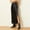 Black, variant on Daolelai Women's Spring and Summer Satin High Waist Elastic Hem Side Slit Long Skirt