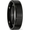 thumbnail image 4 of Stainless Steel Polished Brushed Center Black Ip 6mm Beveled Edge Band (Size 9) Made In China sr323-9, 4 of 5