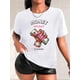 thumbnail image 1 of 1pc Women'S Casual Fashion T-Shirt with Watch and Money Print, Crew Neck, Short Sleeve, Knit Polyester Fabric, Medium Stretch - Spring/Summer/Fall Top, 1 of 7