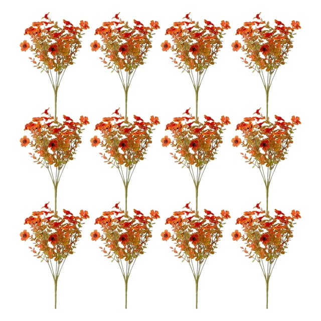 Flor artificial de otoño de 7 tenedores, flor falsa para el hogar, boda, fiesta, centro de mesa, decoración de interiores y exteriores con flores artificiales