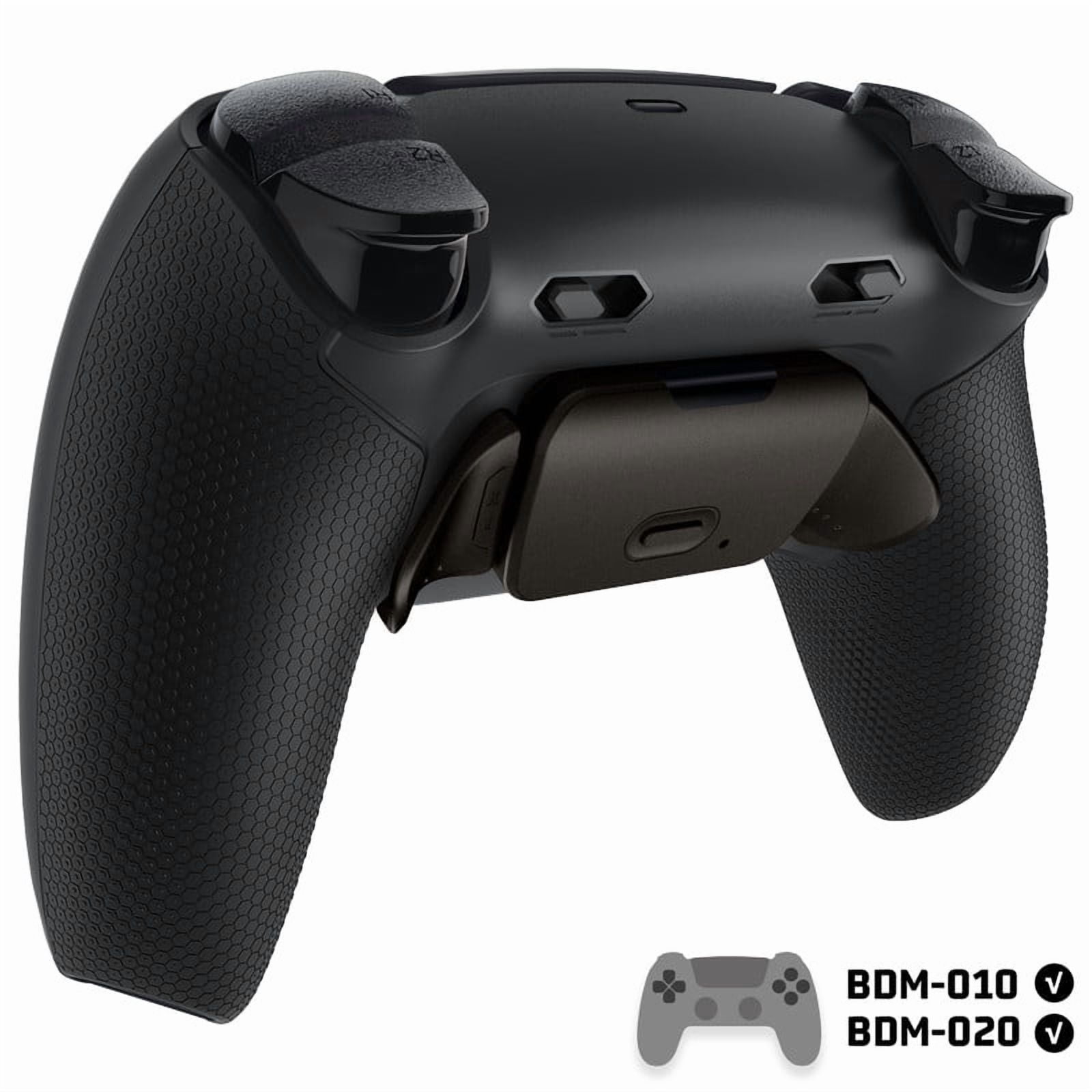 eXtremeRate RISE Plus MAX RMB Back Paddles Kit with Clicky Trigger Stops & Rubberized Grip for PS5 Controller BDM-010 020, Remappable Real Metal Back Buttons Kit for PS5 Controller – Black