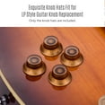 thumbnail image 4 of 4PCS Electric Guitar Bass Acrylic Knob Hat Tone and Volume Control Knobs for LP Style Guitars Replacement Coffee with Golden Font, 4 of 7