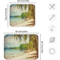 thumbnail image 3 of Vintage Palm Tree Dish Drying Mat, Absorbent Microfiber Pad Protector For Kitchen Counter Top Mat Dish Drainboard 16x18in Home Decor, 3 of 7
