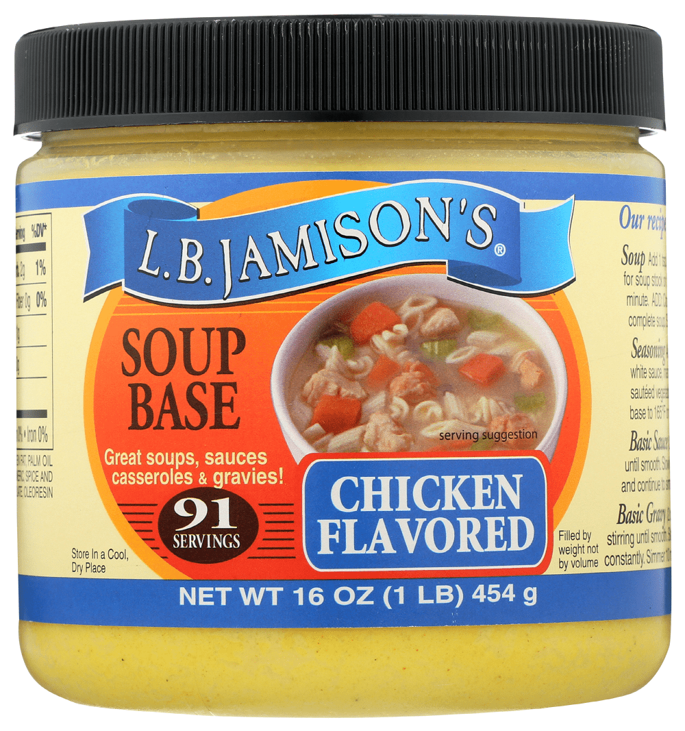 L.B. Jamison's Chicken Flavored Soup Base, 16 Oz [Pack Of 6] - Walmart ...