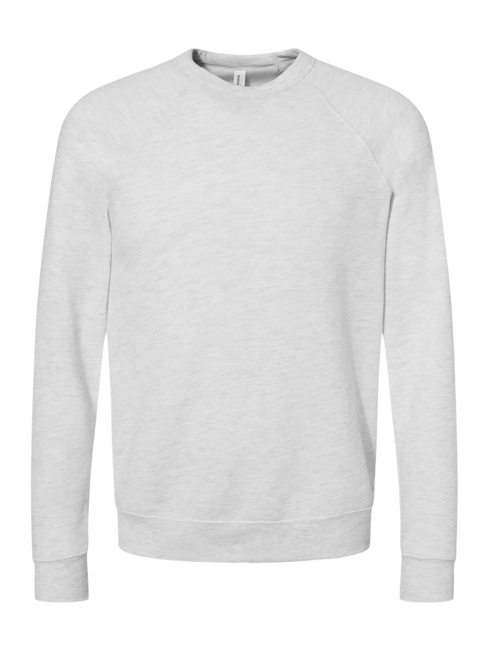 XS - BELLA Canvas Unisex Sponge Fleece Crew Neck Sweatshirt Style # 3901 - Original Label Grey Triblend 