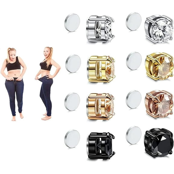 4Pairs Lymphvity Magnetherapy Earrings for Men Women Magnet Earrings Magnetic Stud Earrings Kyana Lympha-circurl Ear Ornament