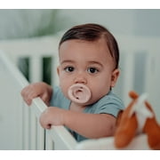 Comfy Cubs Pacifier Soother 4 Pack - 100% Food Grade Silicone, Certified BPA-Free (Stage 2, Pink)