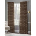 thumbnail image 4 of Dark Brown Rattan Sheer Curtains 96 Inch Length 2 Panels Set Window Treatments, Vintage Abstract Wicker Texture Rod Pocket Semi Curtains for Living Room/Bedroom/Kitchen Décor, 104"W x 96"L, 4 of 7