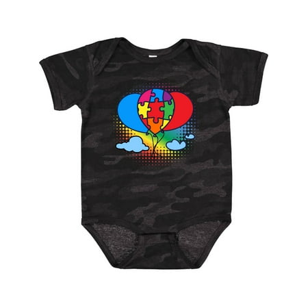 

Inktastic Autism Awareness Puzzle Ribbon Balloon Gift Baby Girl Bodysuit