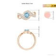 thumbnail image 4 of ANGARA Natural Solitaire Round Aquamarine Infinity Promise Ring in 14K Rose Gold for Women (Size-6mm) | March Birthstone, Birthday, Anniversary, Jewelry Gift for Women | Natural Aquamarine Ring, 4 of 8