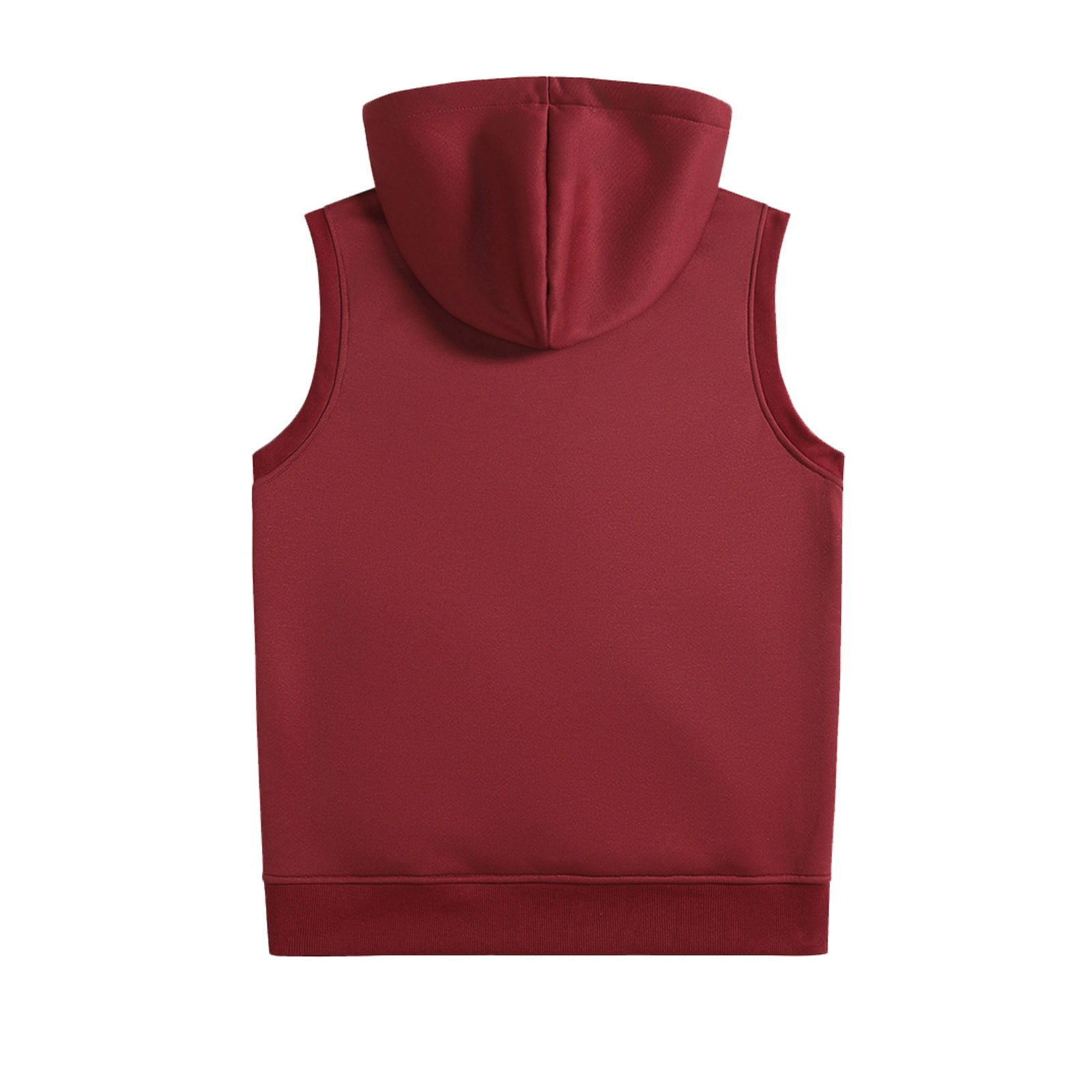 TrdSipl Mens Fleece Hooded Vest Sleeveless Stand Collar Zipper Up Waistcoat Outdoor Warm Up Ski Vest for Hiking Travel Golf