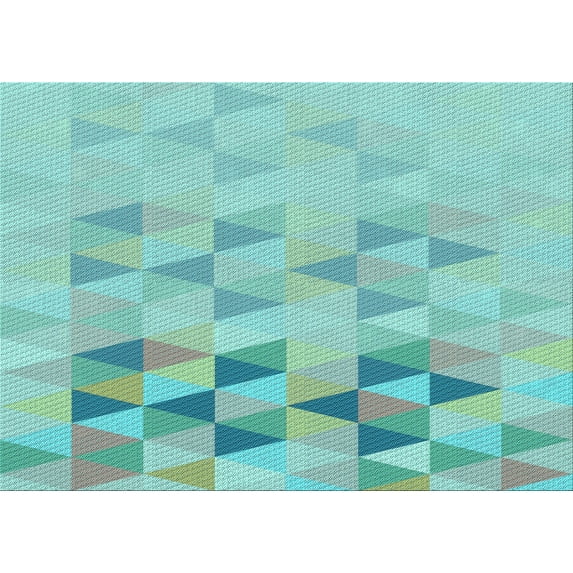 Ahgly Company Machine Washable Indoor Rectangle Transitional Seafoam Green Area Rugs, 2' x 3'