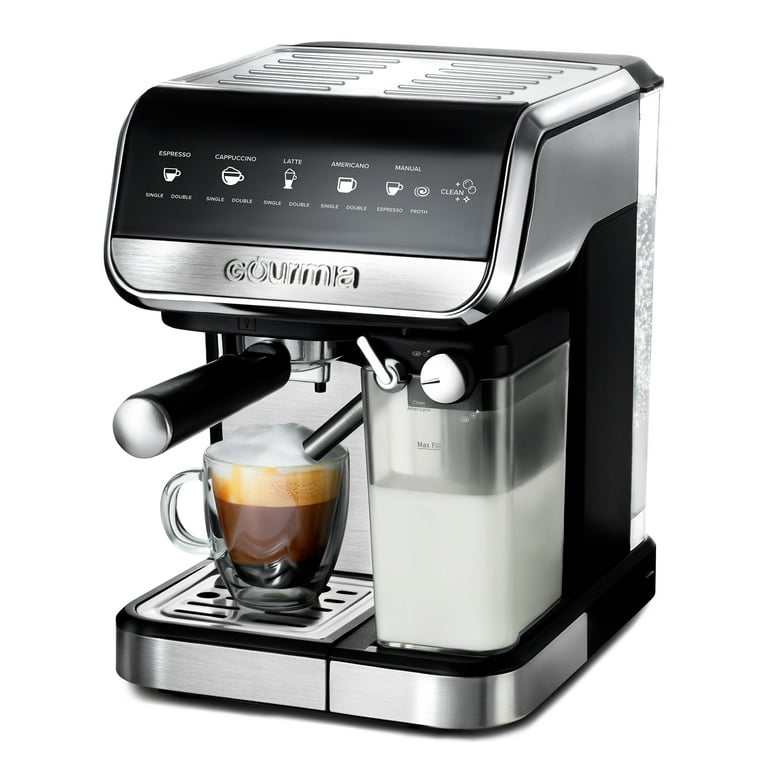 Coffee Machine, Gourmia GCM4700 Coffee Maker With Built In Grinder,  Programmable 10 Cup Automatic Drip, Glass Carafe, LED Display
