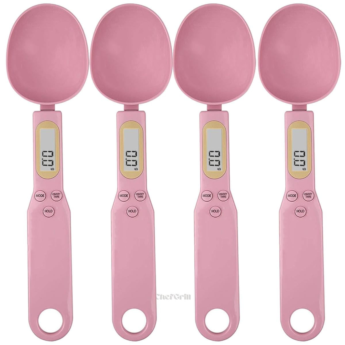 Básculas de Cocina con LED VentDepot SpoonProPink 4Pzas Rango 0.5 a ...