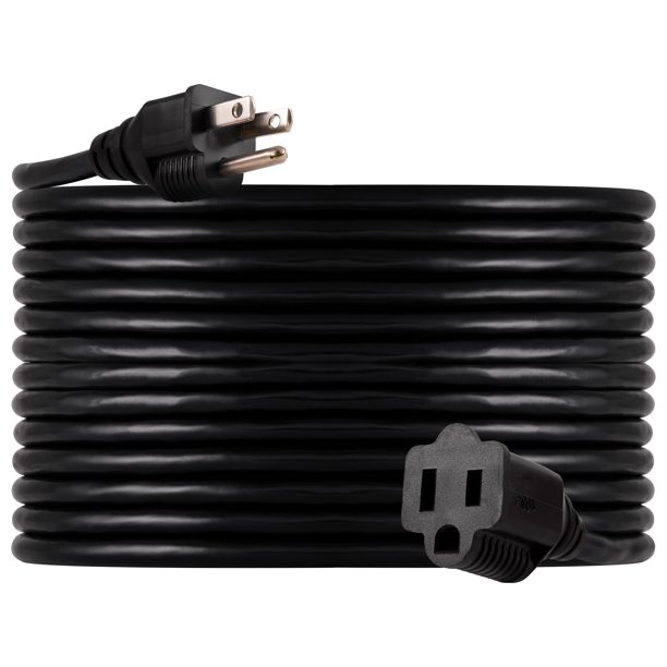 GE 1Outlet 40 ft. Heavy Duty Extension Cord, Black