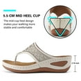 thumbnail image 5 of Womens Sandals Flip Flops for Women with Arch Support Cushion Summer Casual Rhinestone Wedge sandal Shoes Massage Function, 5 of 7