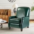 thumbnail image 2 of HULALA HOME Gladis Modern Retro Genuine Leather Recliner with Nailhead Trim by  GREEN Modern & Contemporary, Vintage, 2 of 5