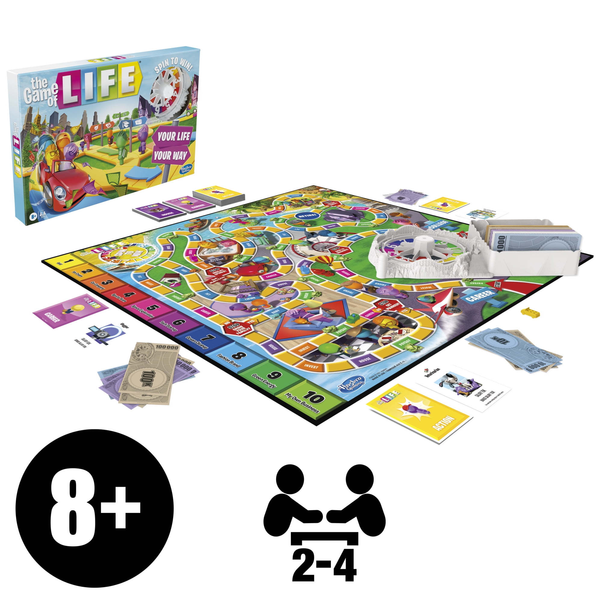  Hasbro Gaming The Game of Life Board Game : Toys & Games