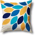 thumbnail image 3 of Housses de Coussin Bleu Jaune 18X18 Ensemble de 4 Style Ferme, 3 of 4