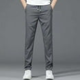 thumbnail image 4 of USNSM (M-5XL) Big and Tall Mens Linen Pants Quick Dry Stretch Active Pants Elastic Waist Lightweight Hiking Pants with Pockets Gray XXXXL, 4 of 5