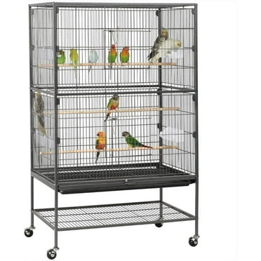 Large Bird Cage Budgie Cage 52'' Parrot Cage for Lovebird Cockatiels with Stand