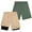 Doeskin/Green, variant on RBX Boys Athletic Shorts - 2 Pack Performance Base Layer Gym Basketball Shorts for Boys (8-16)