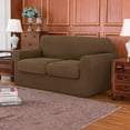 thumbnail image 4 of Subrtex 3-Piece High Spandex Textured Grid Sofa Slipcover, Separate Cushion Cover(Coffee, Loveseat), 4 of 8
