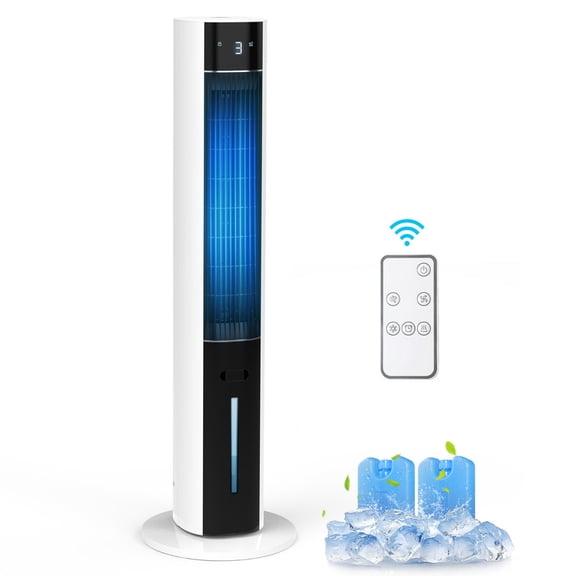 Etust 38" Evaporative Tower Fan with Water Tank, Oscillating Cooling Fan, 3 Speeds & Timer