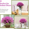 thumbnail image 3 of 40 Bundles Outdoor Artificial Flowers UV Resistant Artificial Plants Bulk for Outside Faux Flowers Plastic Fake Plants Outdoors Summer Fall Decoration Shrubs Garden Porch Window Box Decor (Purple Red), 3 of 5