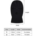 thumbnail image 3 of 2-Hole Knitted Full Face Cover Ski Neck Gaiter, Winter Balaclava Warm Knit Beanie for Outdoor Sports, 3 of 14