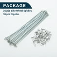 thumbnail image 4 of Unique Bargains Bicycle Spokes Bike Wheel Spokes Silver Tone Nipple 1 Set 14G Carbon Steel Galvanized Silver Tone-152mm, 4 of 7